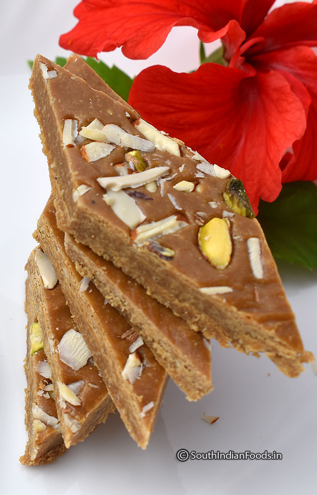 No sugar groundnut burfi