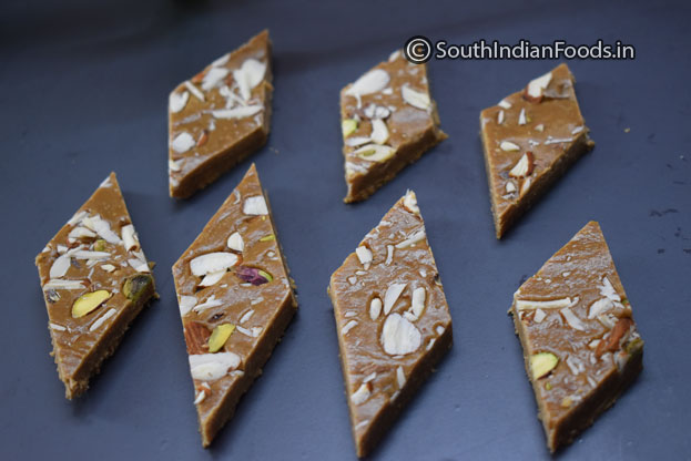 Jaggery peanut katli recipe step 28