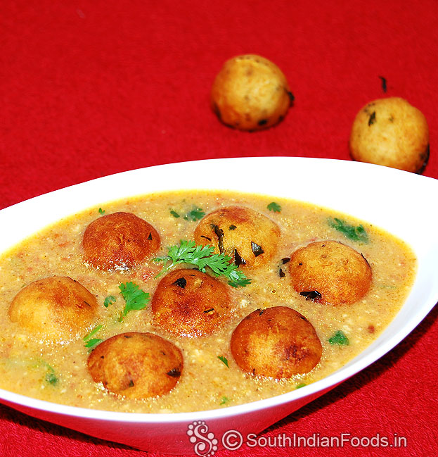 Kacha kela kofta masala