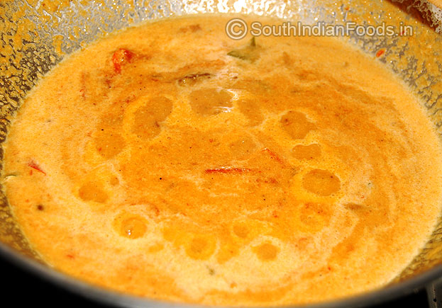 Bubbles come out, boiled. cut off heat.