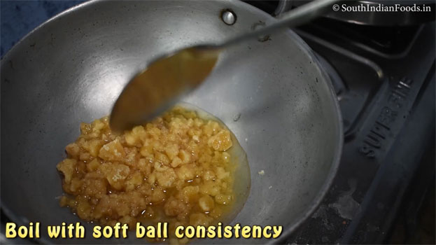 Peanut jaggery burfi step 11