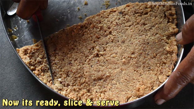 Peanut jaggery burfi step 22
