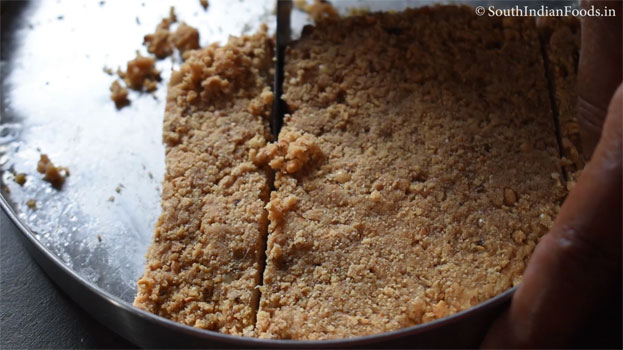 Peanut jaggery burfi step 23