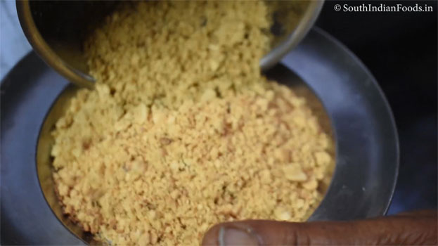 Peanut jaggery burfi step 7