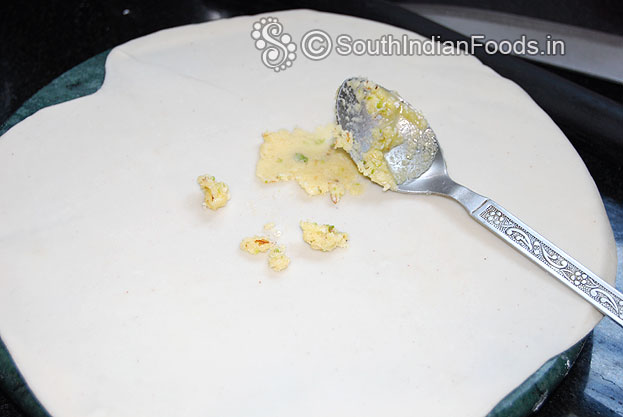 Place ghee rice flour mixture spread evenly