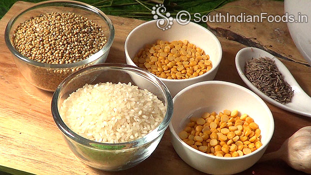 Kambu paruppu adai ingredients