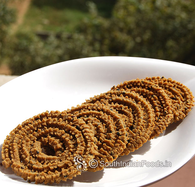 Pearl millet murukku is ready