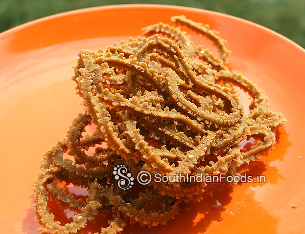 Pearl millet murukku is ready