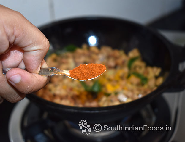 Add red chilli powder