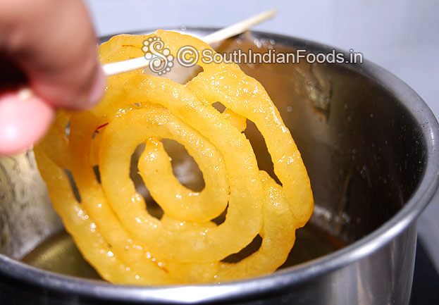 Put it in a sugar syrup & soak for 20 min
