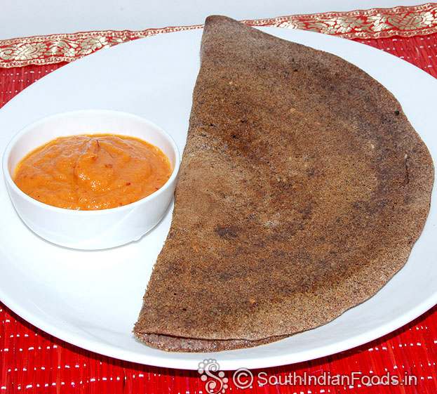 Perfect and instant ragi flour dosa