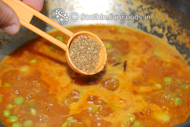 Add freshly ground cumin, corainder, pepper masala powder