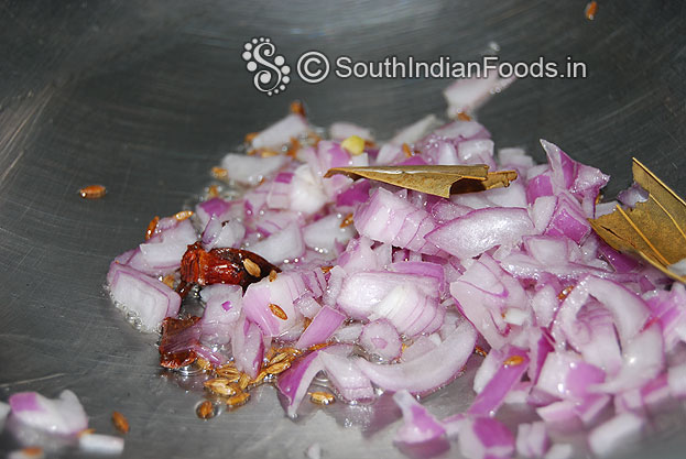 Add onion saute till light brown