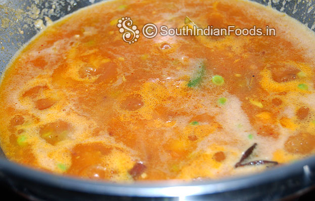 Let it boil till raw smell out & add water / veg stock if required
