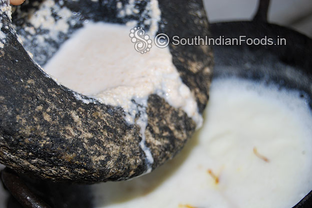 Add freshly ground poppy seeds mixture let it boil and thickens