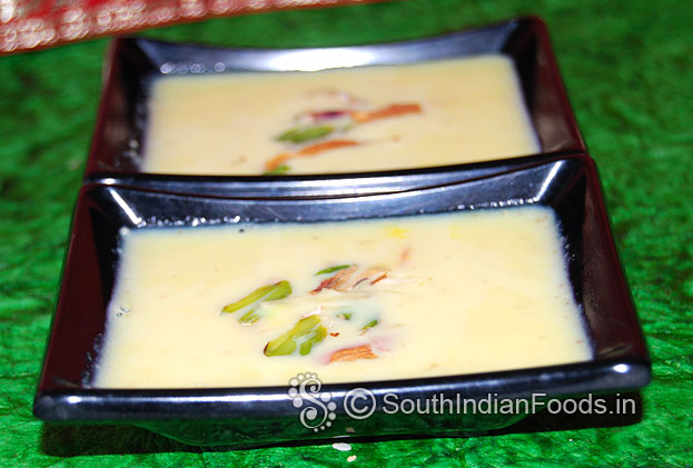 Poppy seeds kheer is ready, garnish with nuts then serve hot or chilled