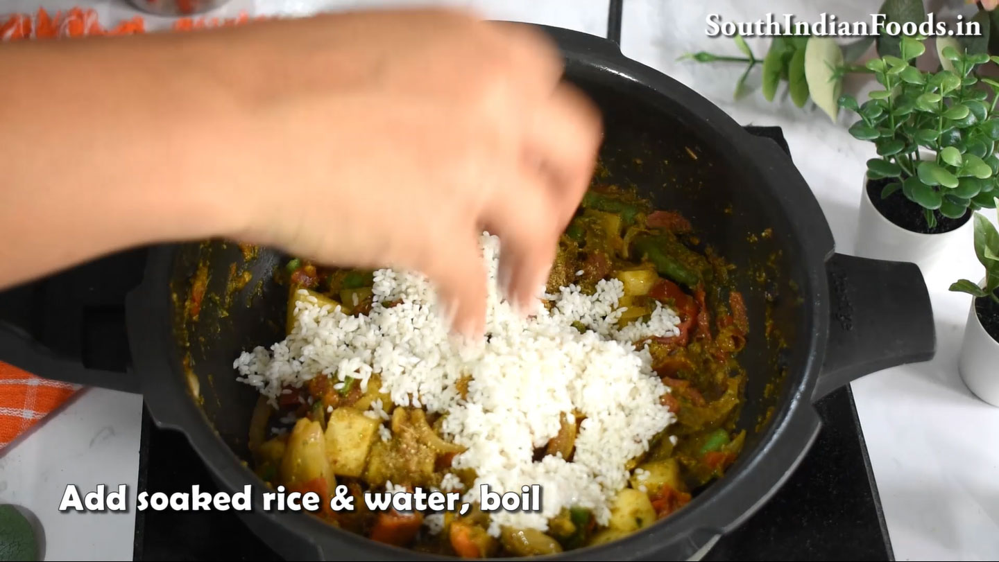 Kids veg lunch box pulav