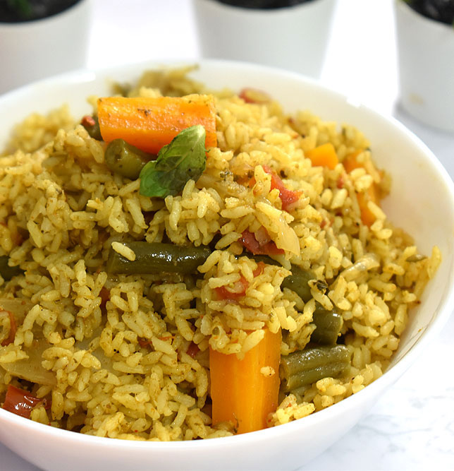 Kids veg lunch box pulav