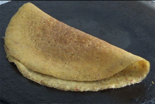 Cut off heat, remove it from dosa tawa
