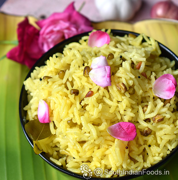 Pasi payaru paruppu sadam ready, serve hot with ghee or coconut oil