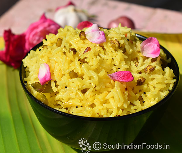Instant green gram rice