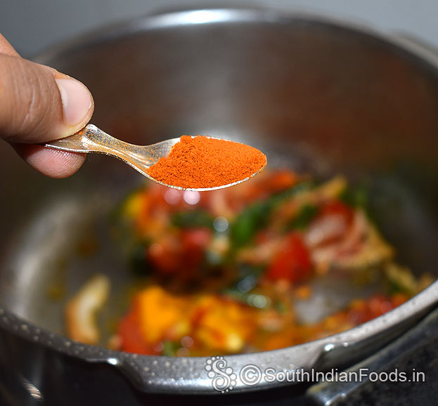 Add red chilli powder