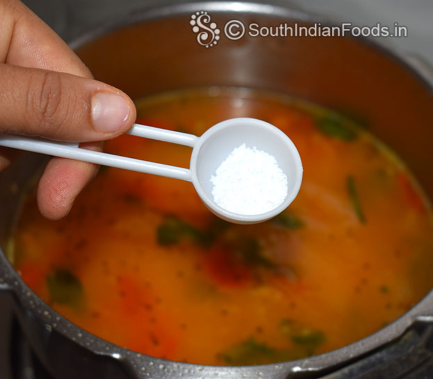 Add water and salt mix well