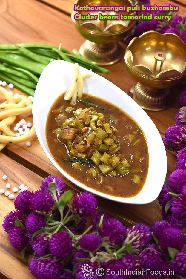 Simple kothavarangai puli kulambu