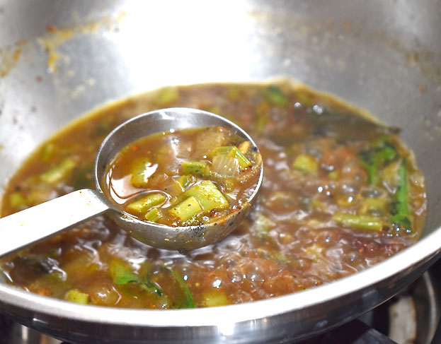 Mix well, let it boil for 5 min