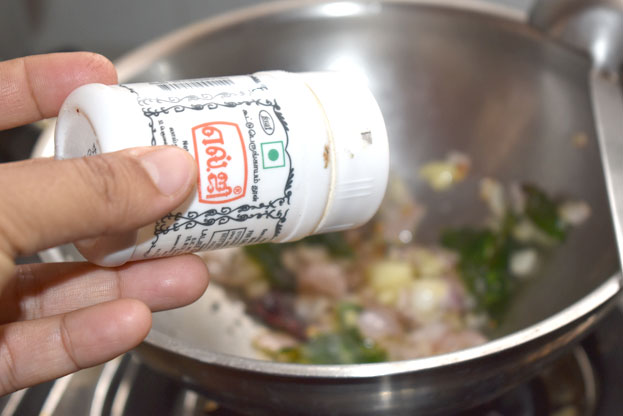 Add asafoetida[Hing in hindi, Perungayam in tamil]