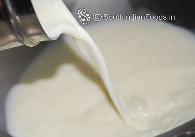 Heat milk in a broad pan & let boil