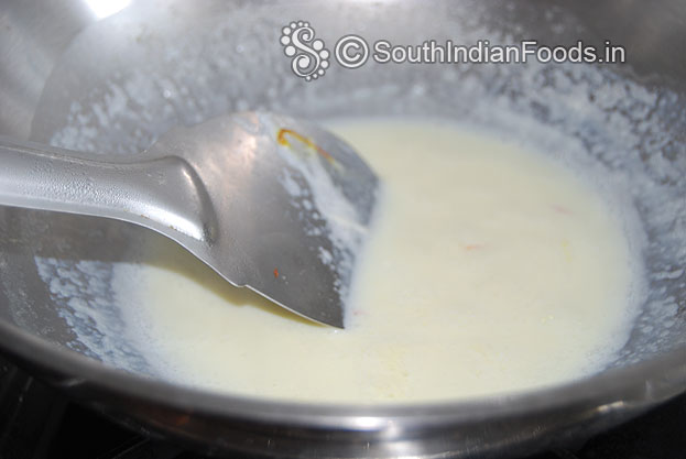Now the milk reduced