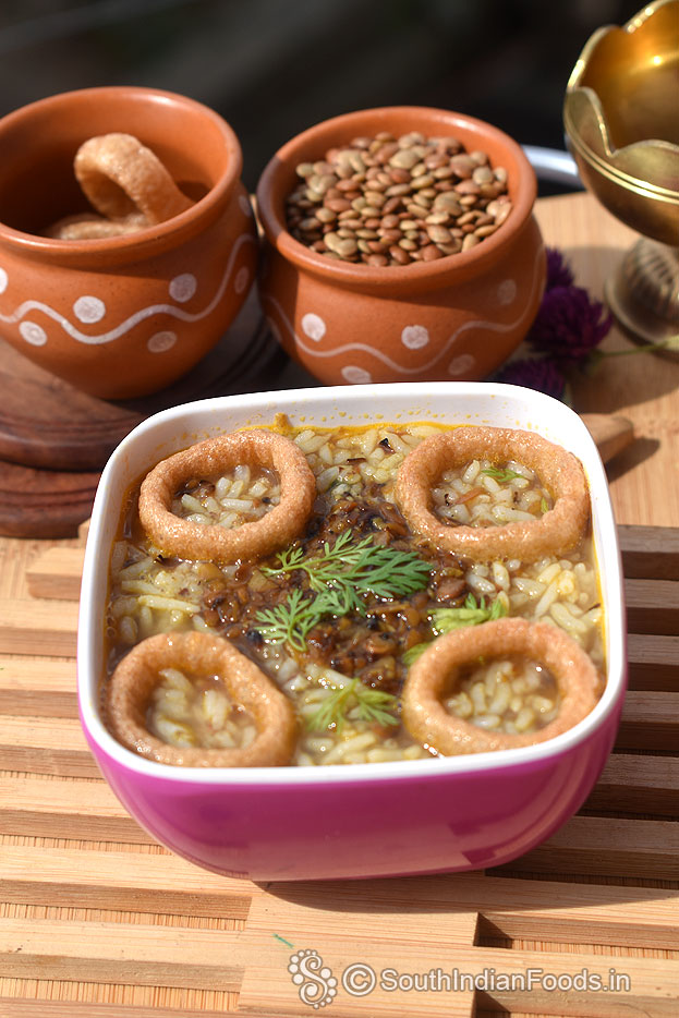 Instant kollu rasam rice for cold & cough