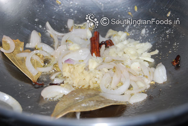 Add garlic and ginger saute