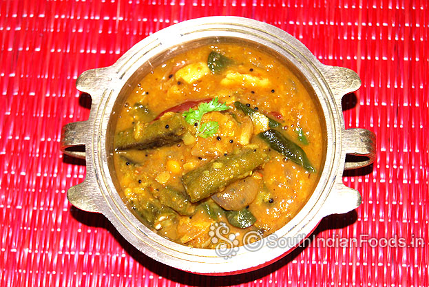 Ladies finger sambar