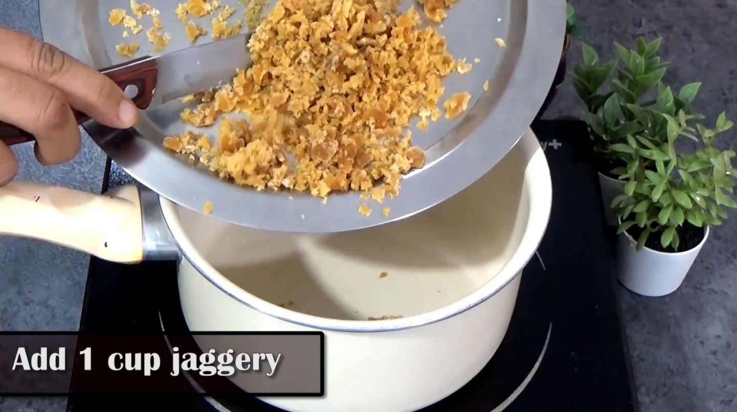 Lauki jaggery halwa