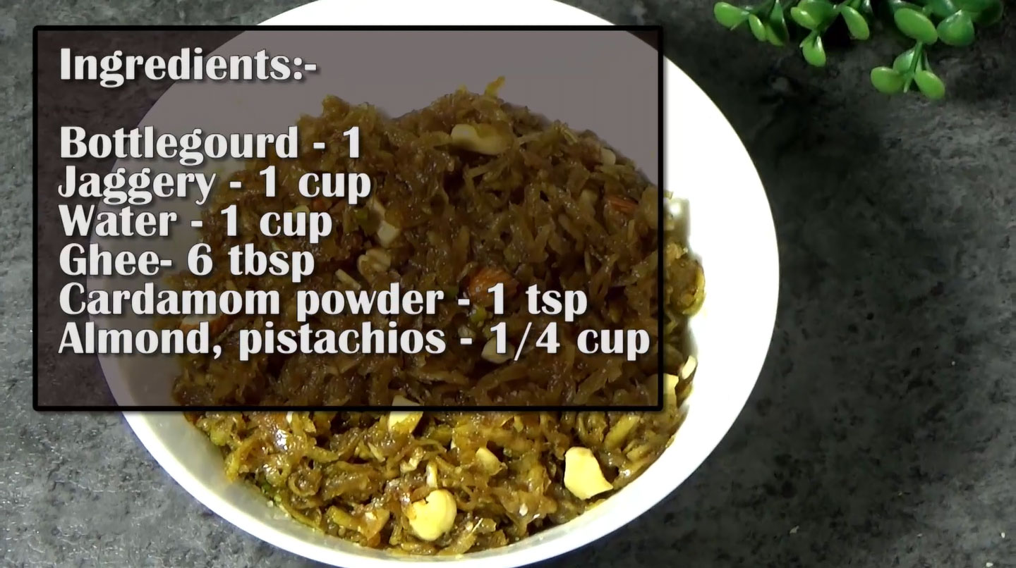 Lauki jaggery halwa