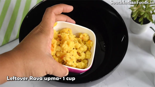 Leftover upma snack bites step 1