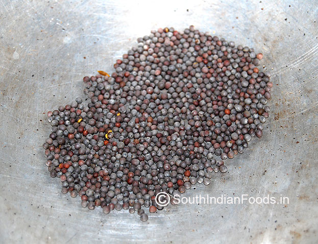 Dry roast mustard seeds