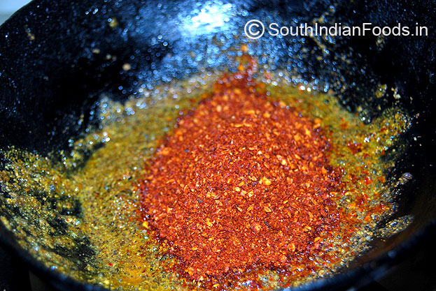 Add red chilli powder
