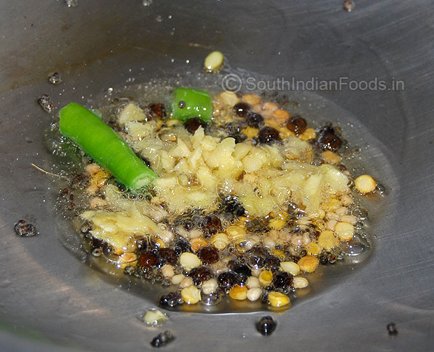 Add ginger & green chilli