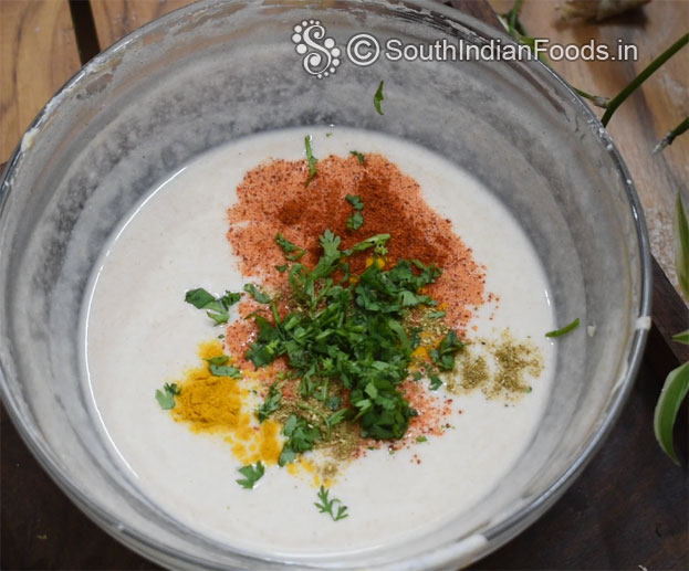 Liquid dough masala chapati recipe step 1