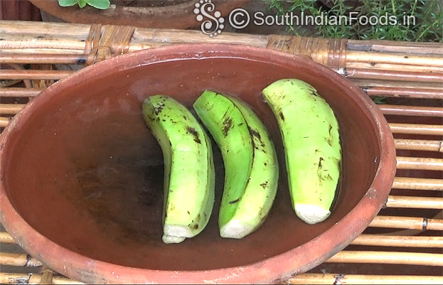 Soak nendran banana for 30 min