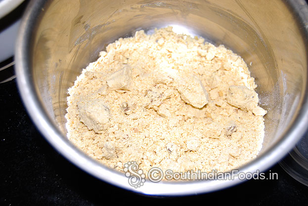 Add more ghee make ladoos.