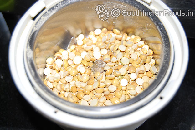 Cool it & put it in a mixer jar then grind to smooth powder.