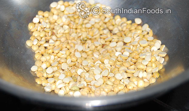 Heat pan add pottukadalai & dry roast for a min