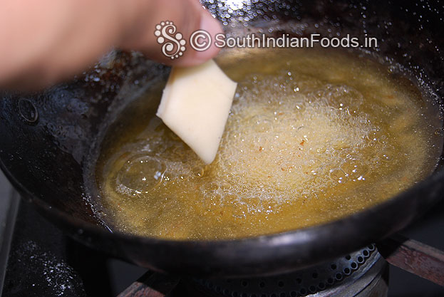 Add diamond pieces & deep fry on medium hot oil