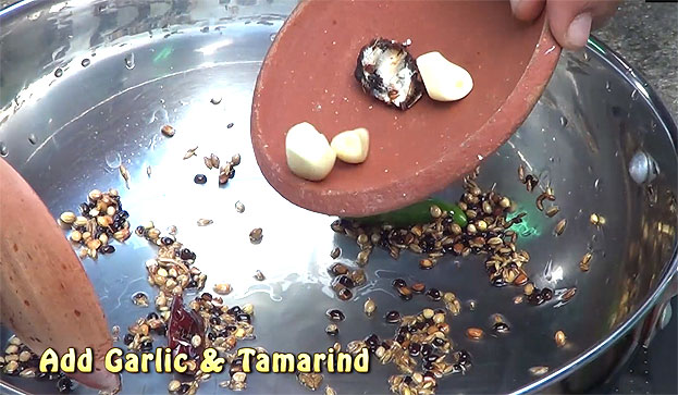 Add garli & tamarind