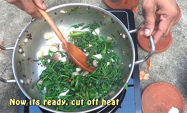 Now its ready, cut off heat