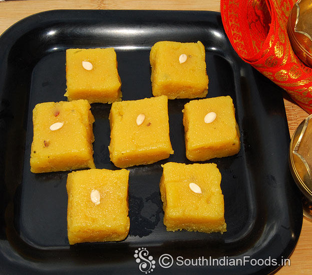 Instant mango burfi
